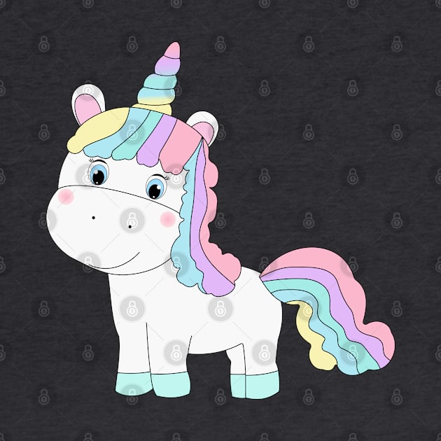 Kawaii Unicorn by Dinos Friends